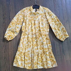 Topshop Yellow Floral Mini Dress